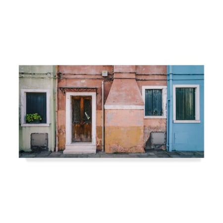 Luc Vangindertael 'Pastel Street' Canvas Art,16x32